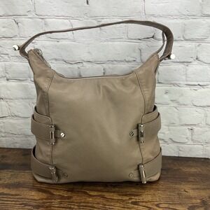 Michael Kors Beige Gibson Shoulder Tan Leather Tote